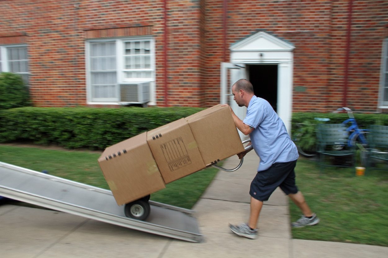 mover dolly with moving boxes