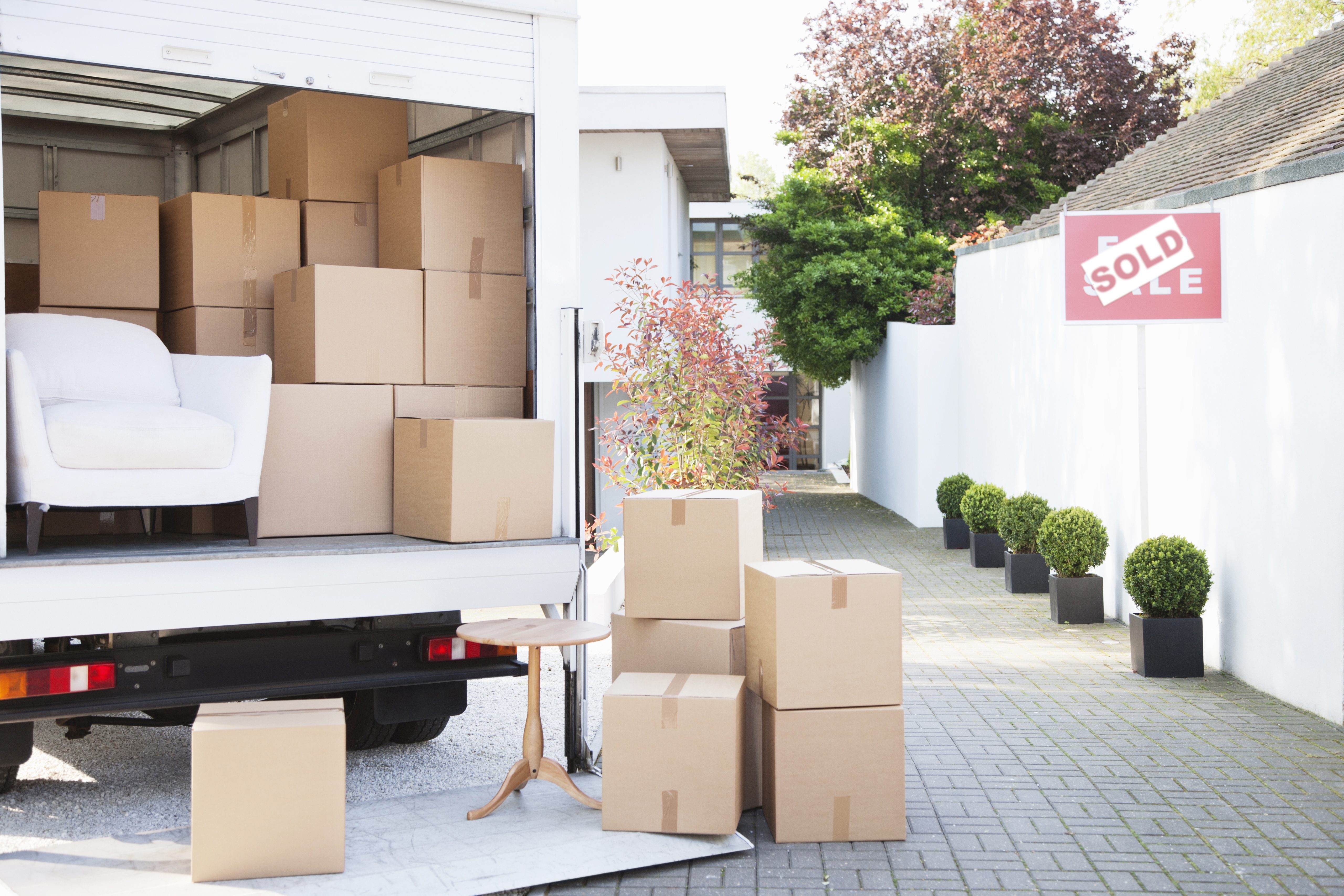 Moving Boxes and Truck