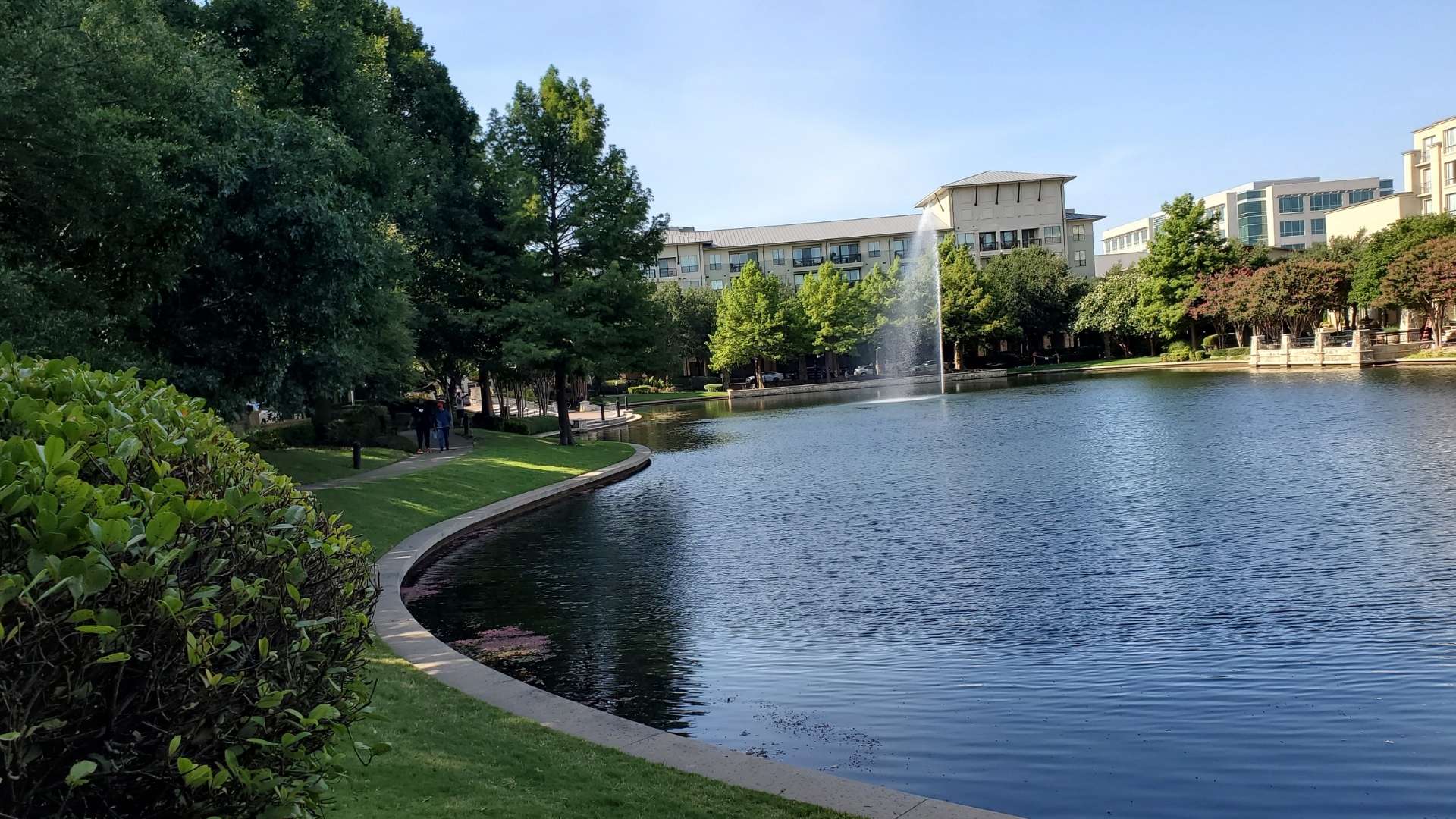 manmade fountain in frisco texas