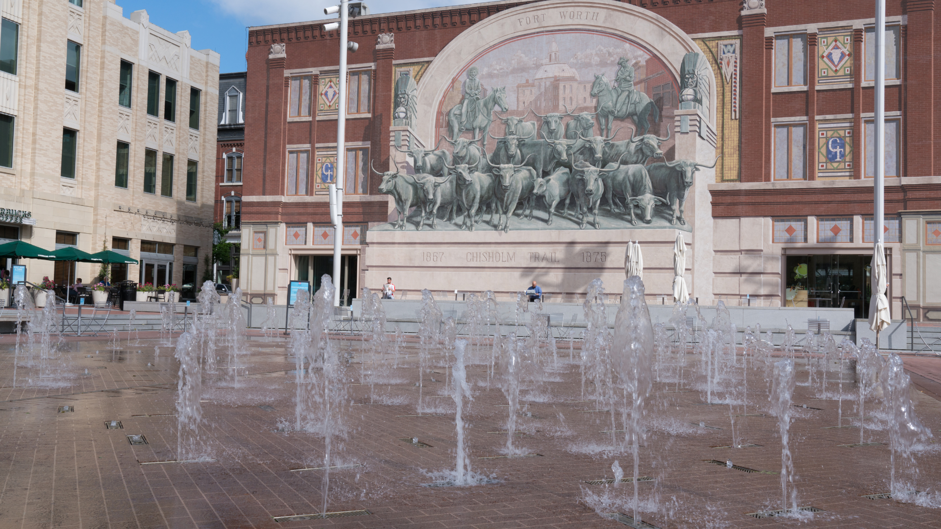 sundance square fountains in fort worth texas